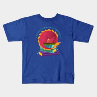 A Dragon Protects His Treasures (books) Kids T-Shirt